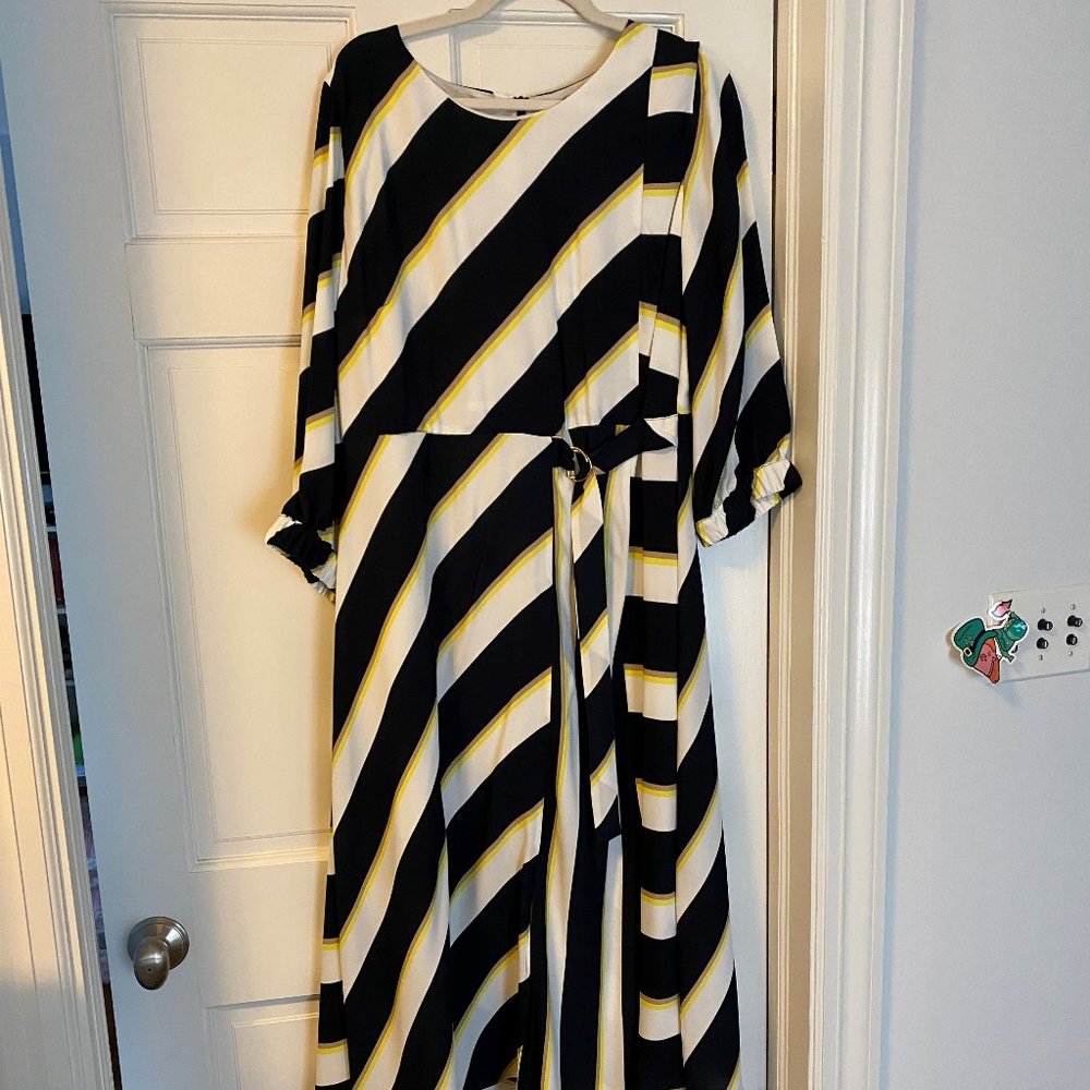 Marina Rinaldi Dorothy Striped Dress Size 20